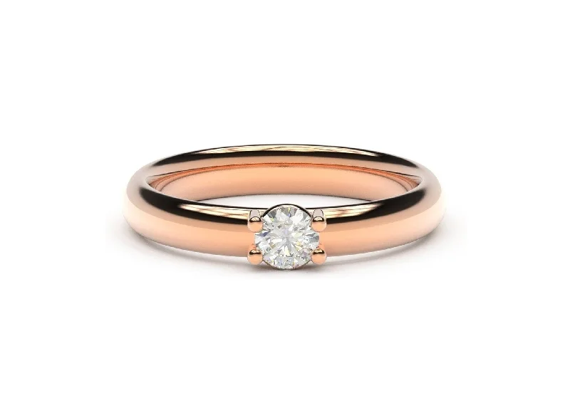 Luxury Jewelry Clearance – Shop Premium Styles Now Contemporary Engagement Ring - Slim, Red Gold