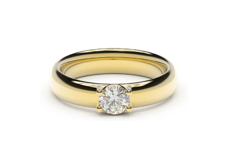 Shop Fine Jewelry With Amazing Deals Contemporary Engagement Ring, Yellow Gold