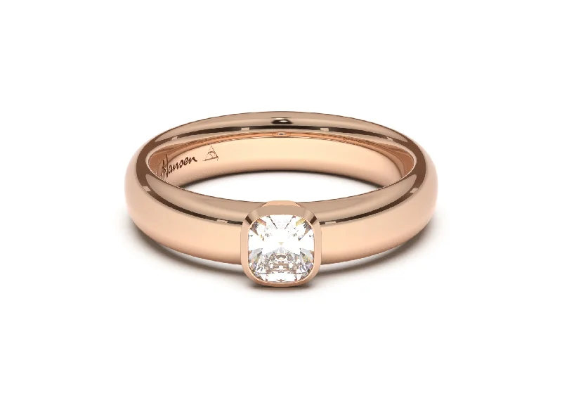 Don't Miss Out – Shop Elegant Jewelry For Less Cushion Elegant Engagement Ring, Red Gold