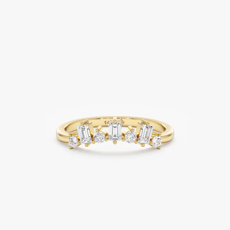 Grab Exquisite Jewelry At The Lowest Prices Diamond Curved Nesting Ring, Piper