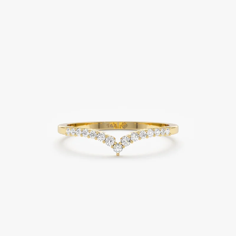 Diamond Nesting V Ring, Galina