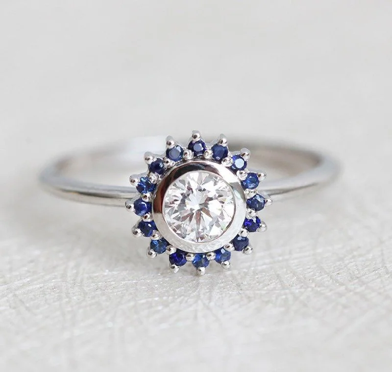 Meytal Diamond & Sapphire Ring