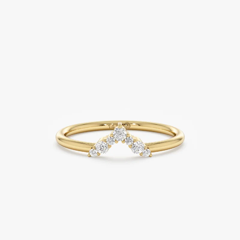 Diamond V Shape Nesting Ring, Nevaeh