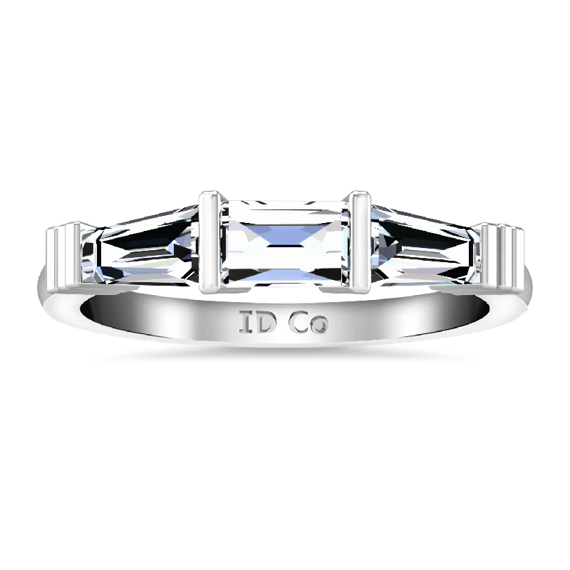 High-Quality Jewelry At A Fraction Of The Cost Diamond Wedding Band Structural Tapered Baguette 0.24 Cts 14K White Gold