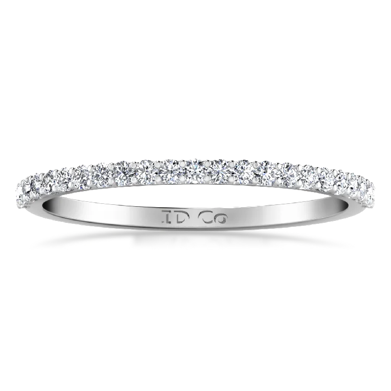 Classic And Modern Jewelry Styles On Sale Diamond Wedding Band Tres Jolie 0.17 Cts 14K White Gold