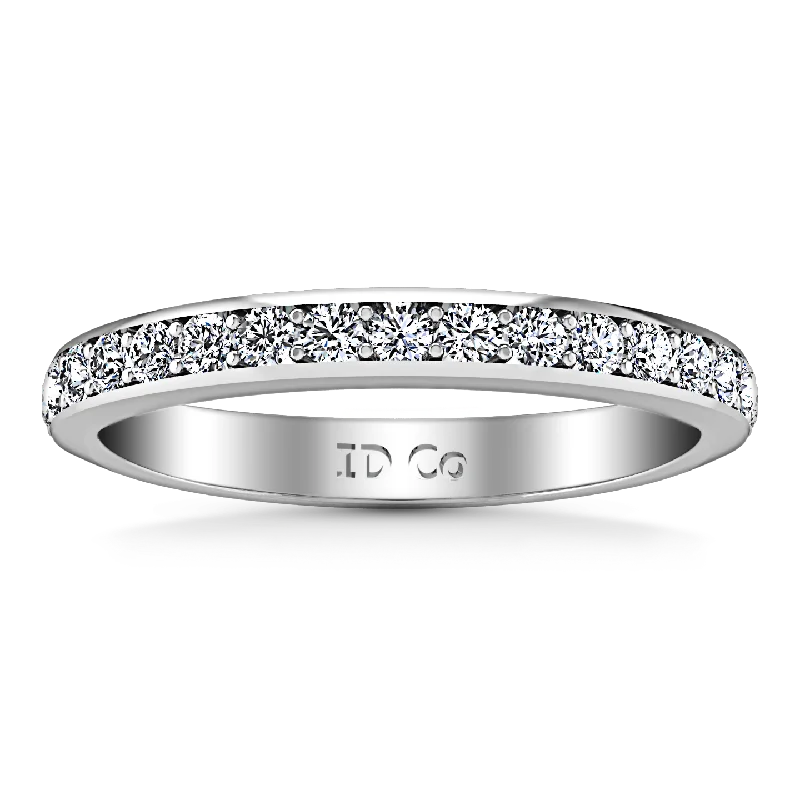 Diamond Wedding Band Valse 0.51 Cts 14K White Gold