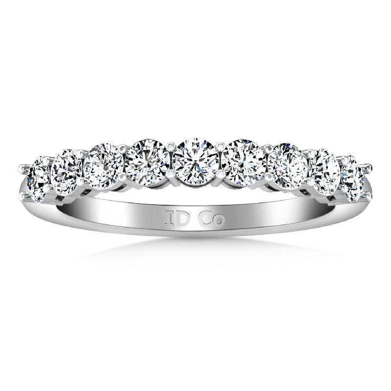 Stunning Statement Jewelry, Unbeatable Discounts Diamond Wedding Band Verona  0.27 Cts 14K White Gold