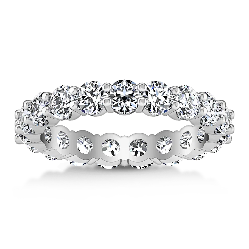 Personalized Engraved Jewelry For Meaningful Gifts Eternity Ring Vogue  1.68 Cts 14K White Gold