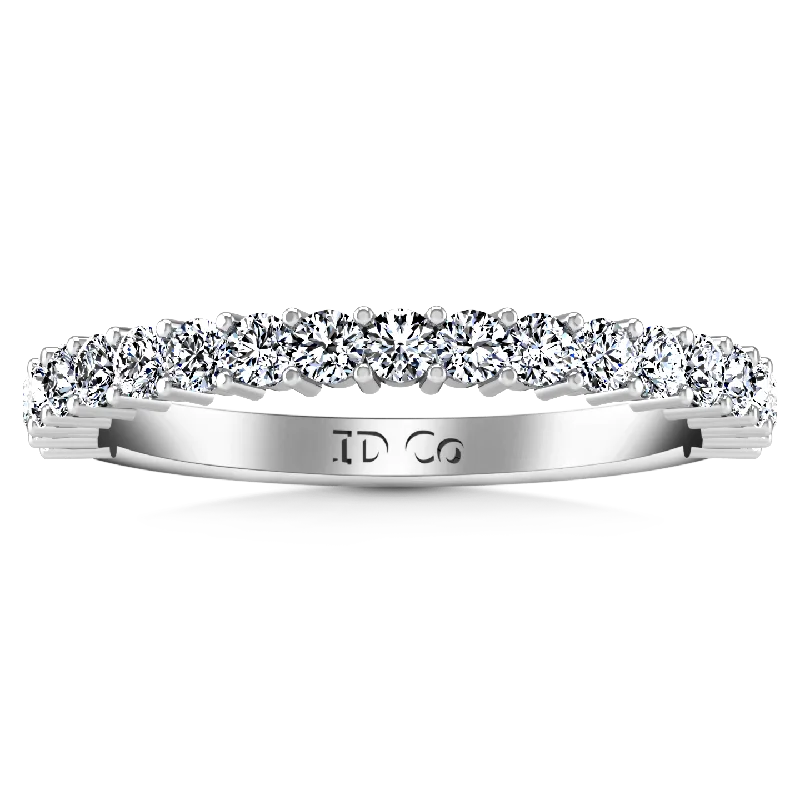 Clearance Sale On High-End Jewelry Collections Five Stone Diamond Wedding Band Brighton  0.5 Cts 14K White Gold