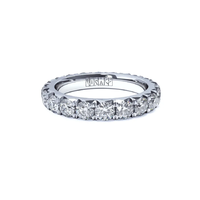 Jewelry Clearance – Final Chance To Save Big Luxury Grace Eternity 14K Whitegold Ring w. Lab-Grown Diamonds