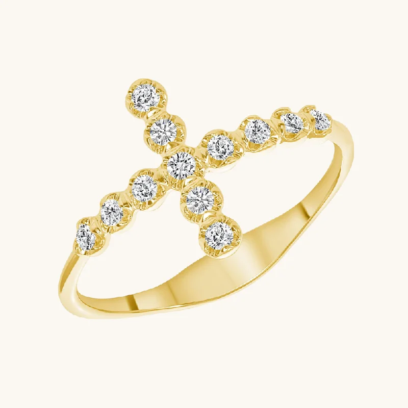 The Perfect Jewelry Piece At The Perfect Price Large Diamond Bubble Cross Ring