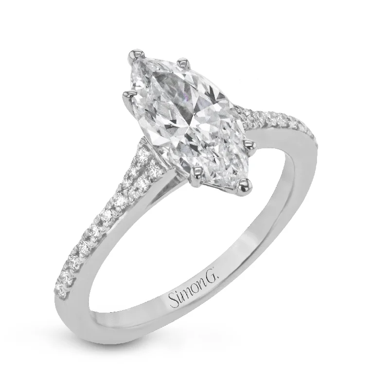 Elegant Jewelry At Unbeatable Prices – Shop Today Marquise-Cut Engagement Ring In 18k Gold With Diamonds