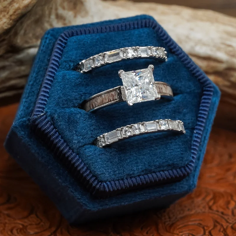 Handcrafted Jewelry Sale – Unique Designs At Low Prices Lux Grand Kenai & Baguette Wedding Set