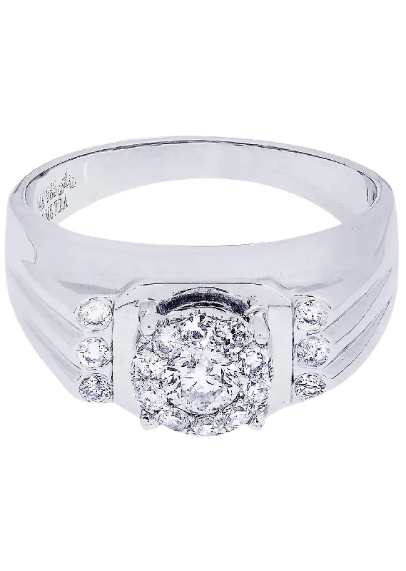 White Gold Mens Diamond Ring| 0.34 Carats| 8.12 Grams