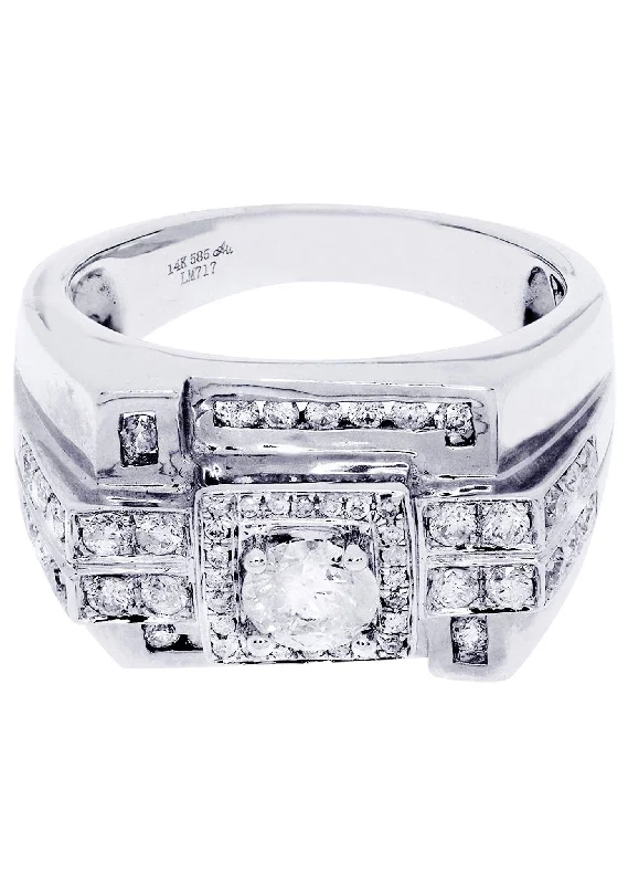 White Gold Pinky Diamond Ring| 4.24 Carats| 14.24 Grams