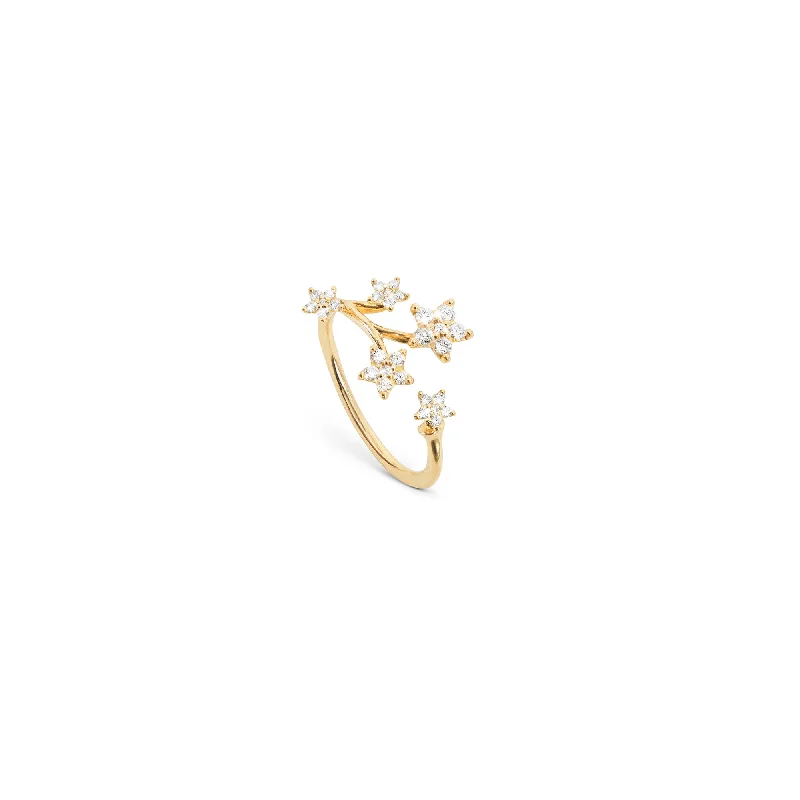 Elegant Jewelry, Exclusive Prices – Shop Now Shooting Stars 18K Gold Ring w. Diamonds