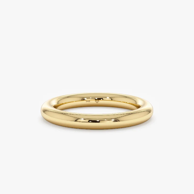 Round Wire Chunky Wedding Band - 3 mm, Ati