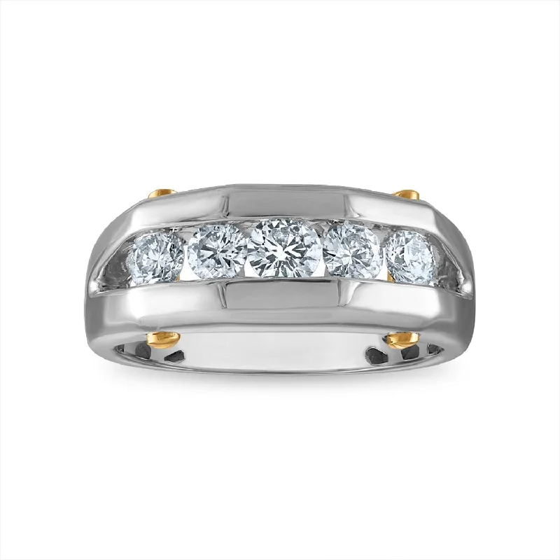 Elegant Jewelry, Affordable Luxury – Shop Now Signature EcoLove 1 CTW Lab Grown Diamond Wedding Ring in 14KT White and Yellow Gold