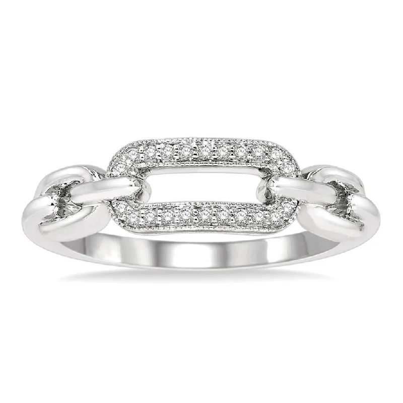 Beautiful Jewelry, Breathtaking Discounts – Hurry In Sterling Silver Paperclip Diamond Ring