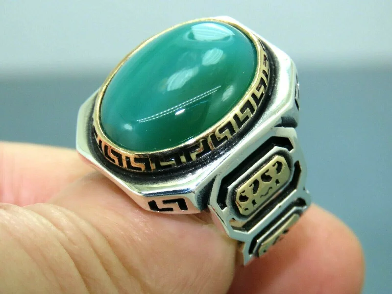 Best Jewelry Sale – Shop Exclusive Designs Now Turkish Handmade Jewelry 925 Sterling Silver Agate Stone Mens Rings