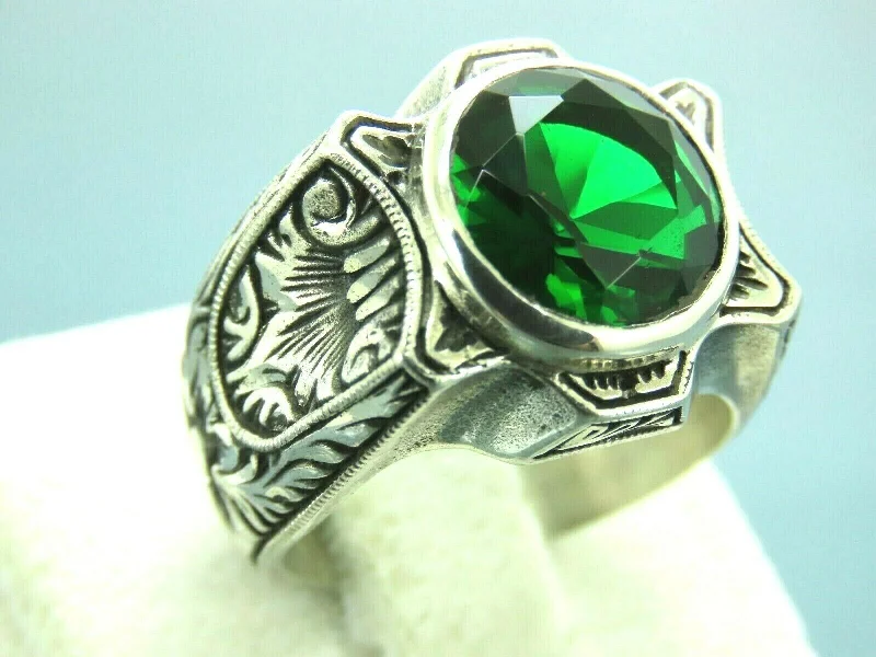 The Ultimate Jewelry Sale – Exclusive Styles At Great Prices Turkish Handmade Jewelry 925 Sterling Silver Emerald Stone Mens Rings