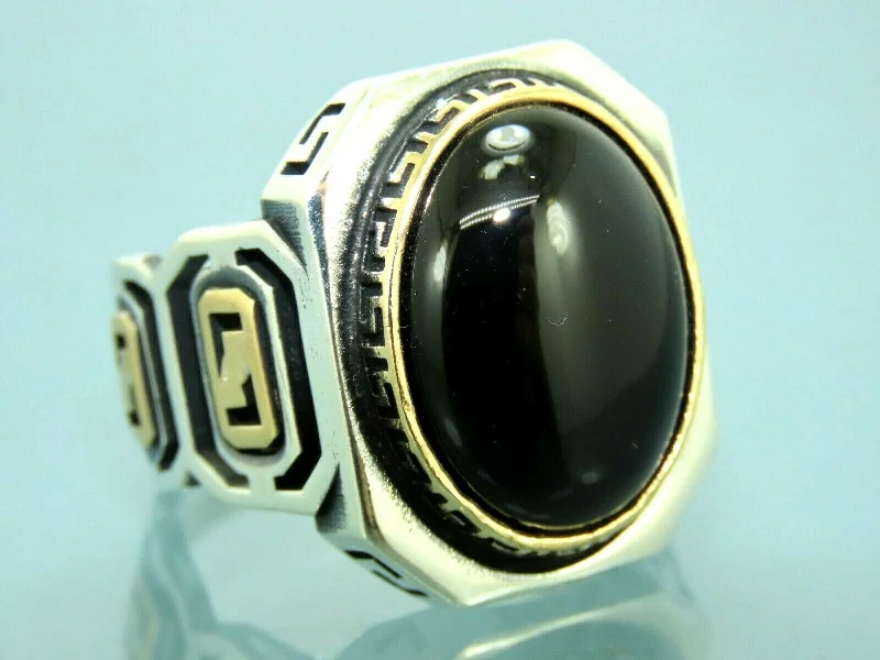 The Biggest Jewelry Sale Of The Year Is Here Turkish Handmade Jewelry 925 Sterling Silver Onyx Stone Mens Rings