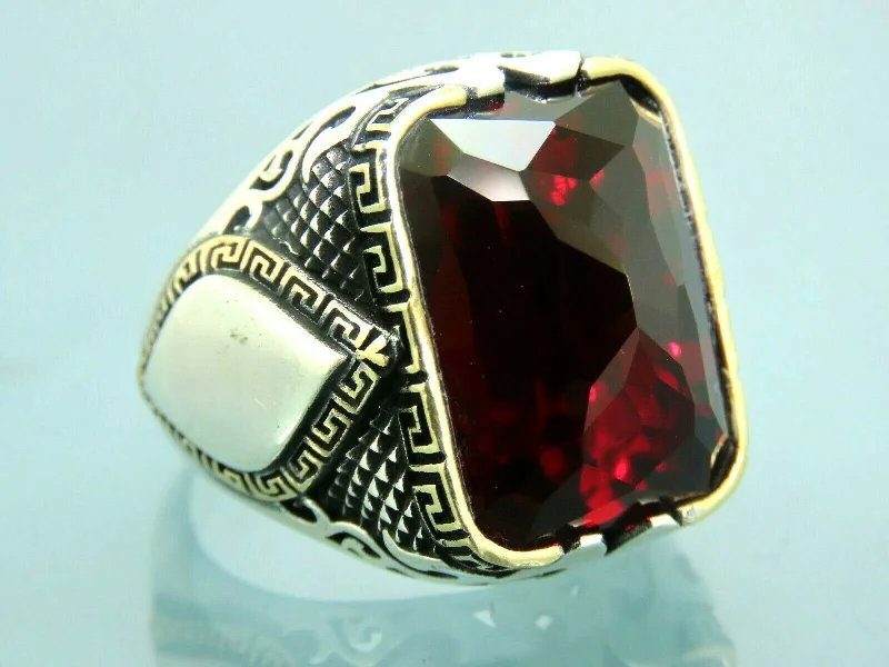 Elegant Designs, Unbeatable Discounts – Shop Jewelry Now Turkish Handmade Jewelry 925 Sterling Silver Ruby Stone Mens Rings