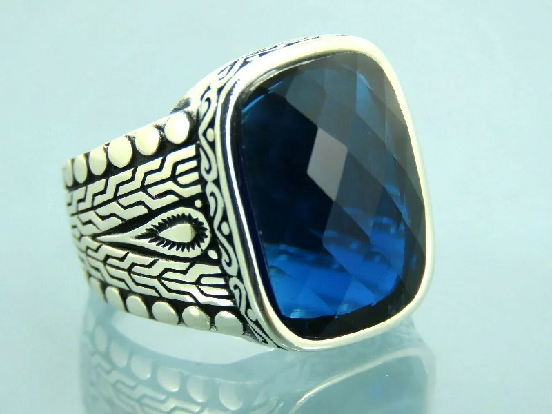 Unmissable Discounts On Timeless Jewelry Pieces Turkish Handmade Jewelry 925 Sterling Silver Sapphire Stone Mens Rings