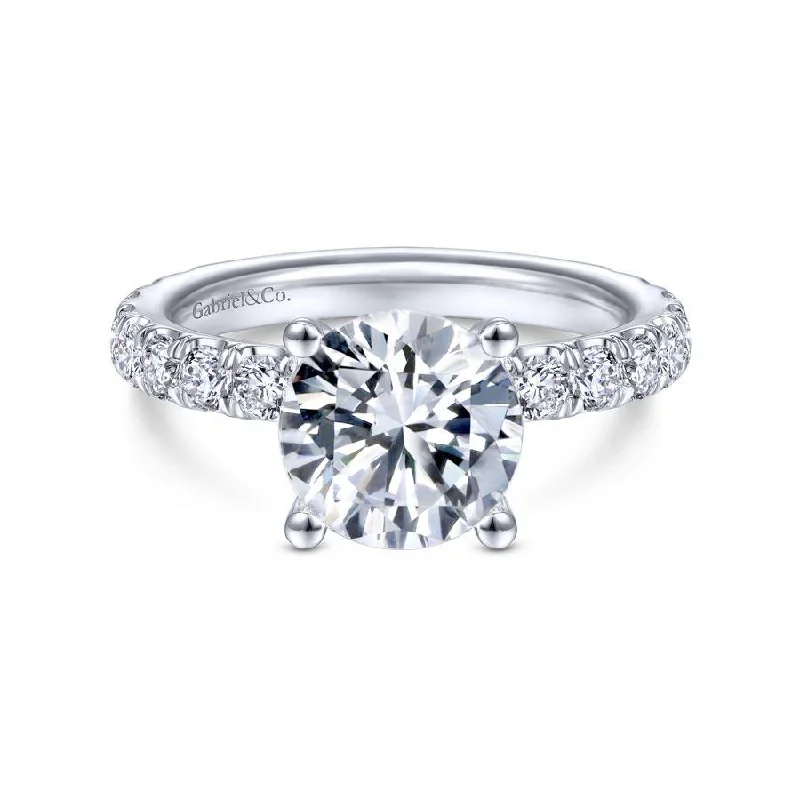 Bestselling Jewelry Now On Sale – Elevate Your Look Ulani - 14K White Gold Round Diamond Engagement Ring (Setting Only)