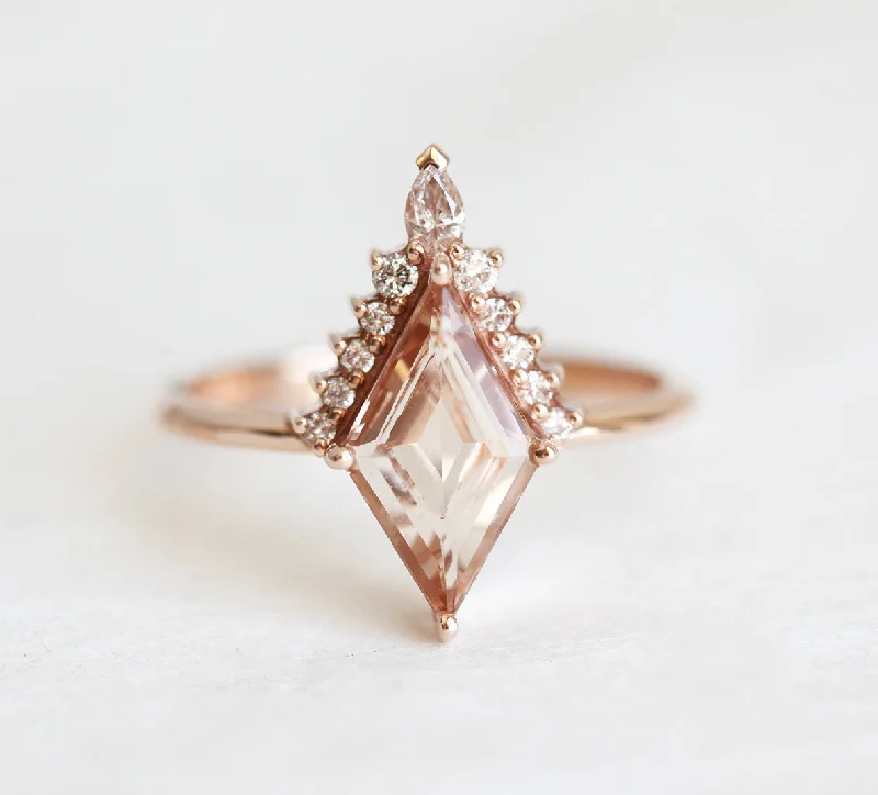 Affordable Luxury Jewelry For Every Occasion Amaris Kite Morganite & Diamond Ring