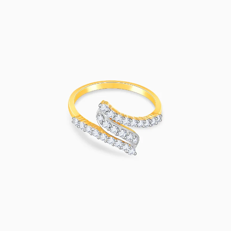 Chic And Stylish Jewelry At Discounted Prices Gold Calm Cascade Diamond Ring