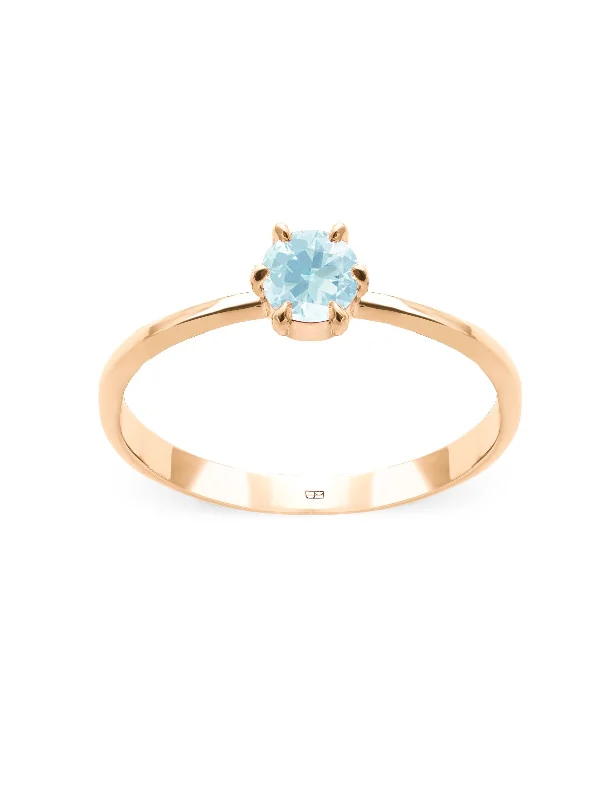 Buy More, Save More On Stunning Jewelry Pieces Your Way N°17 18K Gold Ring w. Aquamarine