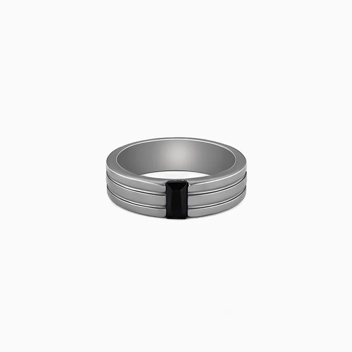 Unmissable Jewelry Discounts – Elevate Your Look For Less Black Rhodium Rectangular Ring For Him