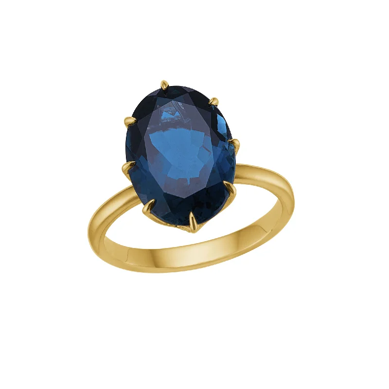 Trending Jewelry Styles Now At Limited-Time Discounts My Precious - Stella 10K Large Gold Ring w. Topaz