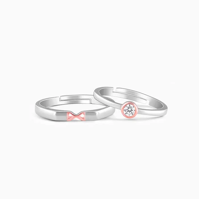 Last Chance To Shop High-End Jewelry At Markdown Prices Dual Tone XO Couple Rings