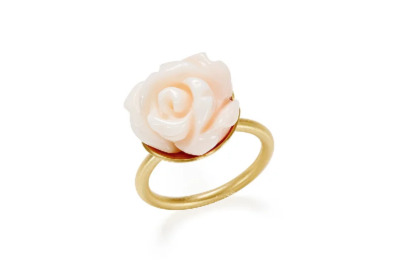 Elevate Your Jewelry Collection With Limited-Time Savings Awakening 18K Gold Ring w. Coral