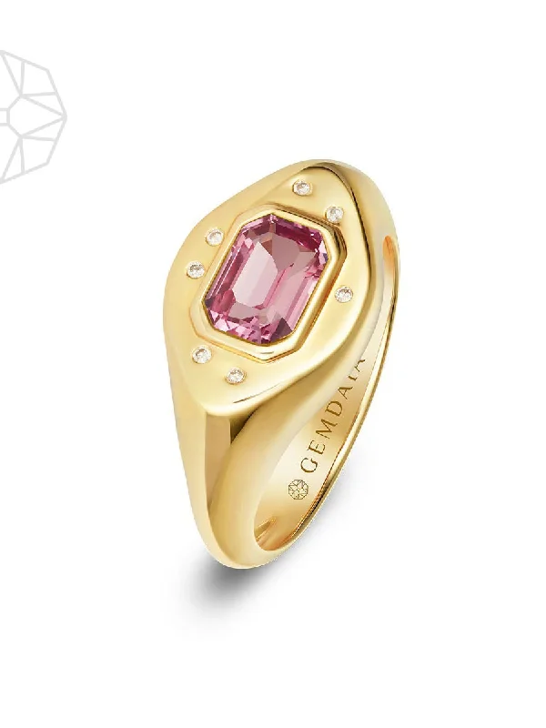 Shop Dazzling Rings, Earrings, And More At Special Discounts Pink Sapphire 14K Gold Signet Ring