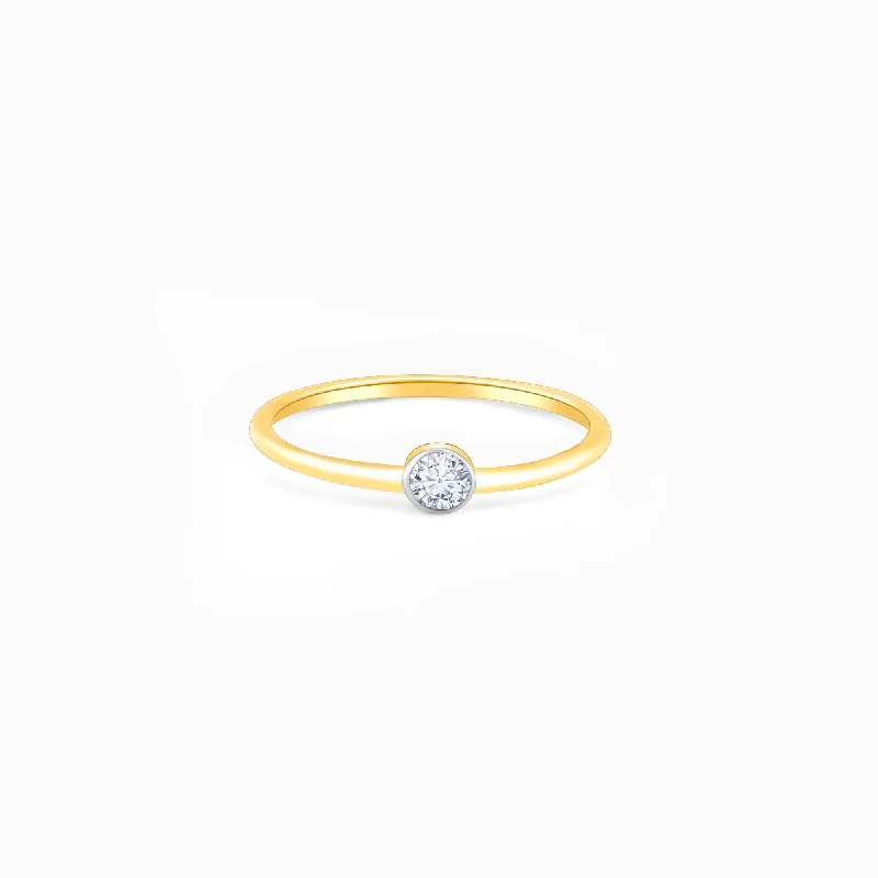 Shine Without Limits – Jewelry Sale Happening Now Gold Graceful Solitaire Diamond Ring