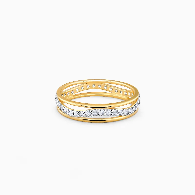 Gold Vesper Diamond Ring