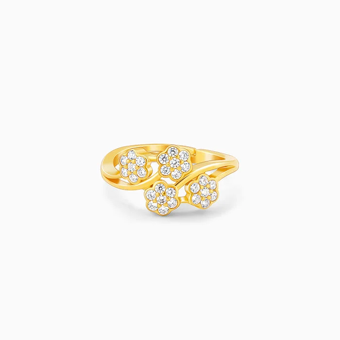 Classic And Modern Jewelry Styles On Sale Golden Floral Fantasy Ring