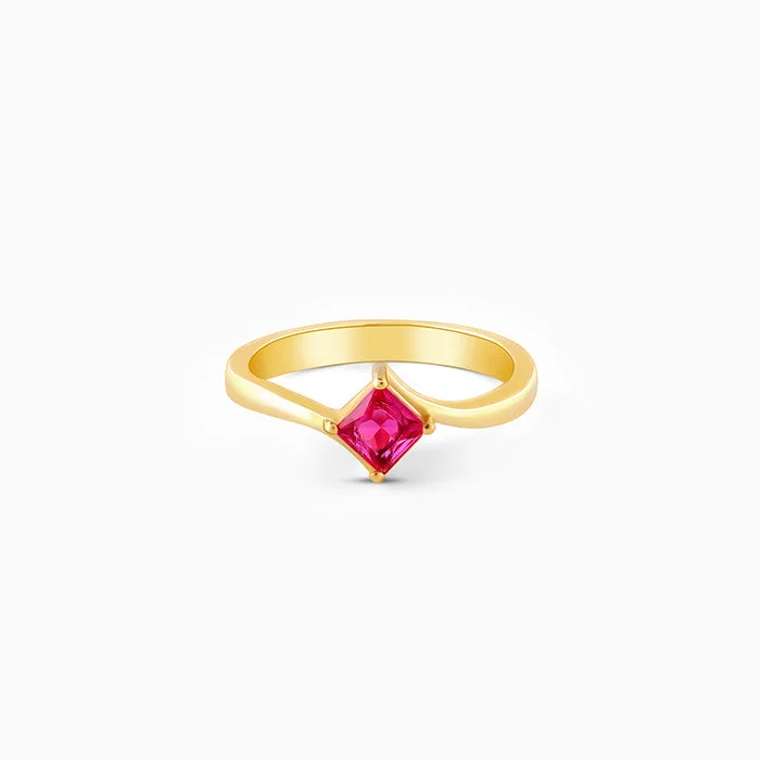 Exclusive Jewelry Sale – Grab Timeless Pieces Now Golden Pink Square Ring