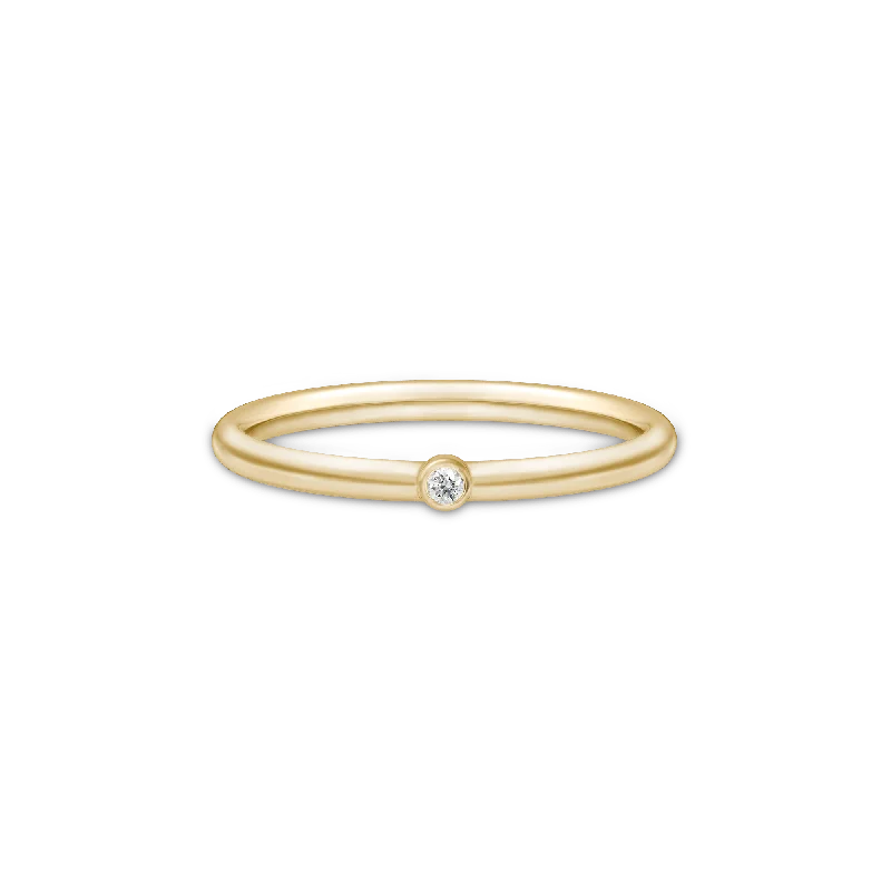 Personalized Engraved Jewelry For Meaningful Gifts Purity 14K Gold Ring w. Diamond