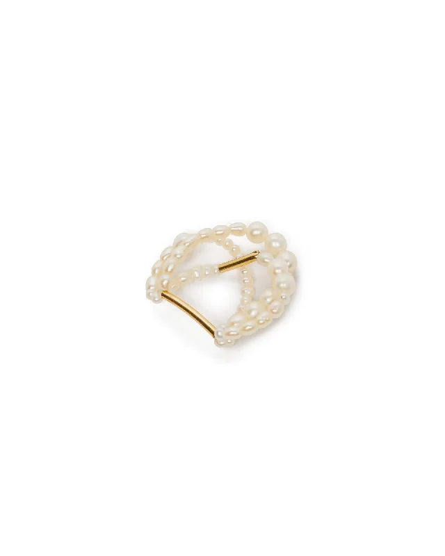 Buy More, Save More On Stunning Jewelry Pieces Insieme Elastic 9K Gold Ring w. Pearls