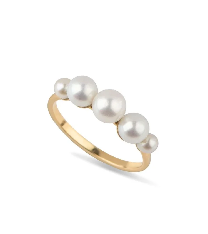 Flash Sale On Elegant Jewelry – Don't Miss Out Aphrodite 18K Gold Ring w. Pearls