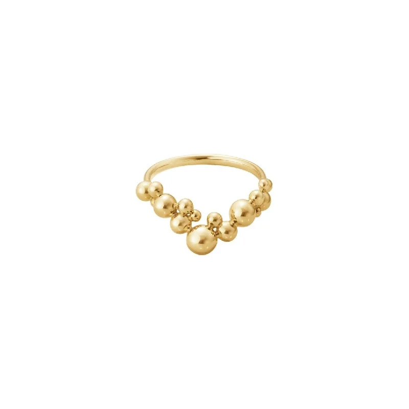 Discover Unique Jewelry With Special Limited-Time Offers Moonlight Grapes 18K Gold Ring w. Gold beads