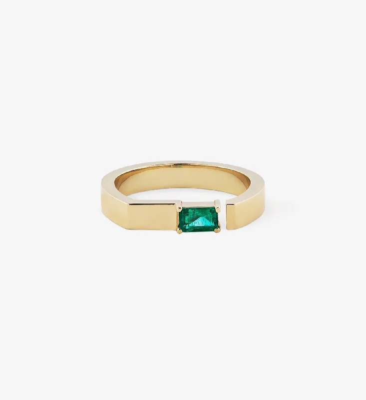 Buy More, Save More On Stunning Jewelry Pieces Emerald Split Bar Ring 0.28