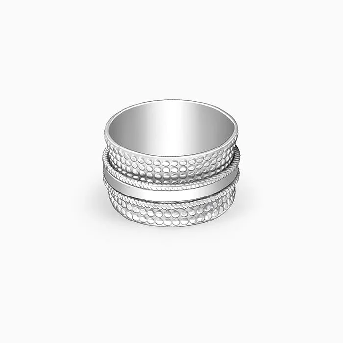 Trending Jewelry Now Available At Exclusive Prices Silver Multi Pattern Ring