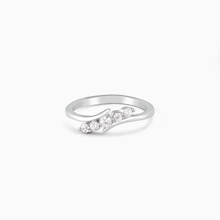 Luxury Jewelry Now At Special Promotional Rates Silver Slanted Ring