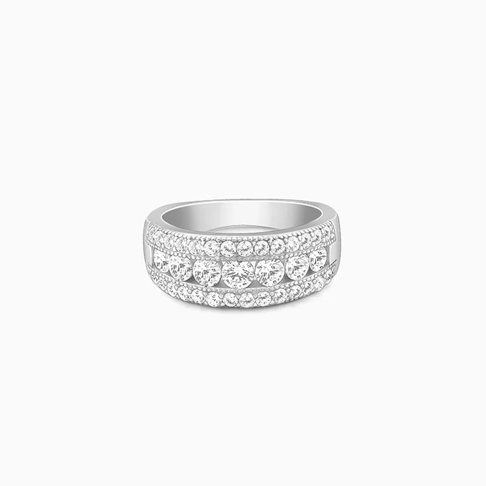 Silver Trilinear Ring