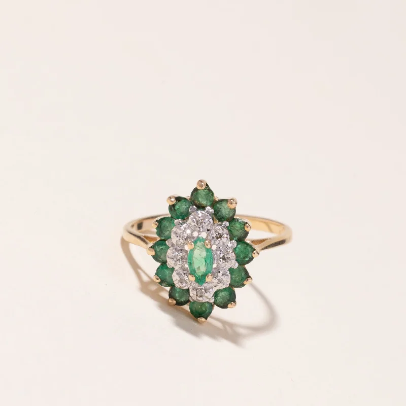 Seasonal Jewelry Clearance – Best Styles At The Lowest Prices 10k Yellow Gold Emerald & Diamond Ring | 0.68ctw, 0.04ctw | SZ 5.75